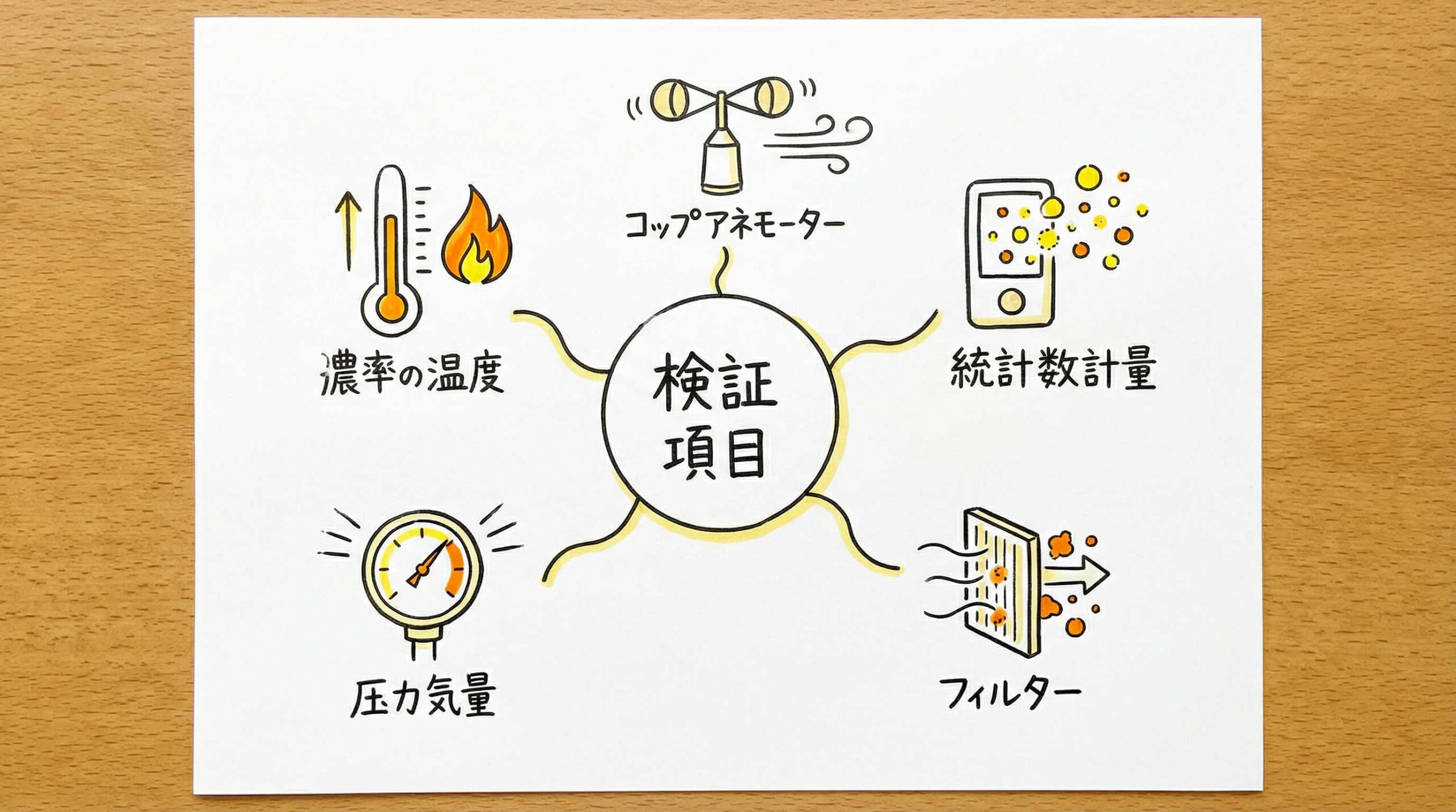 バリデーションにおける主要な測定・検証項目
