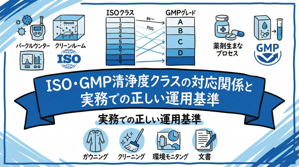 ISO・GMP清浄度クラスの対応関係と実務での正しい運用基準 1